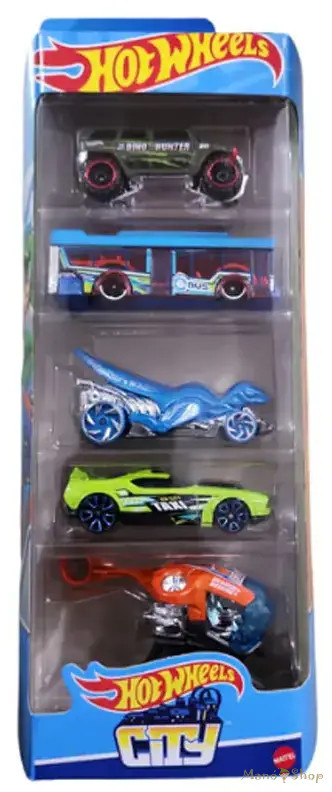 Hot Wheels City 5 db os autó készlet ManóShop webáruhá