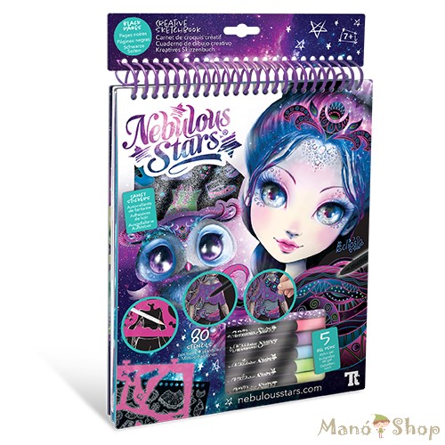 Nebulous Stars Tervező füzet fekete lapos - Eclipsia (íróeszközök nélkül!)