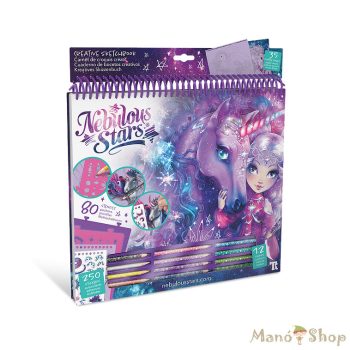   Nebulous Stars - Kreatív vázlatfüzet - Fantasy lovak - lila