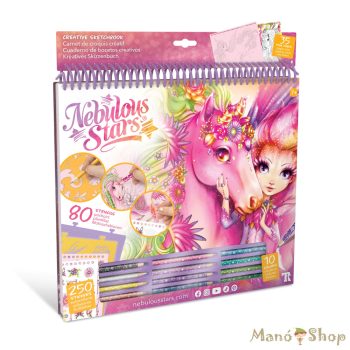   Nebulous Stars - Kreatív vázlatfüzet Fantasy lovak - Rózsaszín
