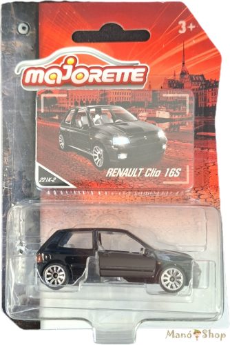 Majorette: Vintage: Renault Clio 16S fekete kisautó