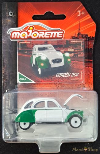 Majorette: Vintage: Citroën 2CV zöld-fehér kisautó