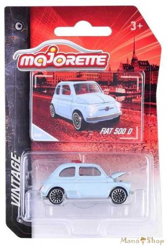 Majorette: Vintage: Fiat 500 D világoskék kisautó