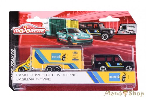 Majorette - Race Trailer - Land Rover Defender 110 / Jaguar F-Type