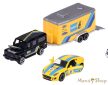 Majorette - Race Trailer - Land Rover Defender 110 / Jaguar F-Type