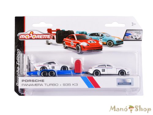 Majorette - Porsche Motorsport Race Trailer - Panamera Turbo + 935 K3