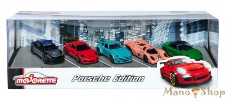 Majorette - Porsche Edition - 5 db-os kisautó ajándékszett