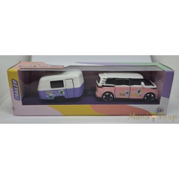 Majorette - Pink Drivez Trailer - Volkswagen ID.Buzz + Eriba