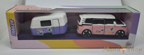 Majorette - Pink Drivez Trailer - Volkswagen ID.Buzz + Eriba