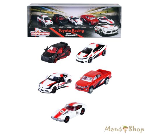 Majorette - Toyota Racing 5 db-os Giftpack (csomagolás sérült)