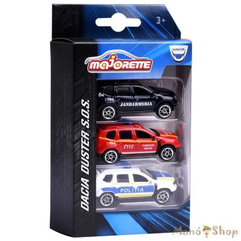 Majorette - Dacia Duster S.O.S autók 3-db-od
