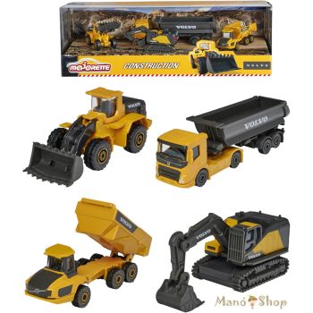   Majorette : Volvo Construction 4 darabos munkagép ajándékszett (Volvo Construction 4 Pieces Giftpack)