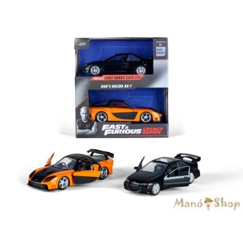   Fast & Furious - Honda Civic EJ1 1993 & Han's Mazda RX-7 1997 Twin Pack - Jada Toys