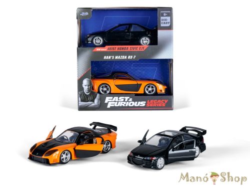 Fast & Furious - Honda Civic EJ1 1993 & Han's Mazda RX-7 1997 Twin Pack - Jada Toys