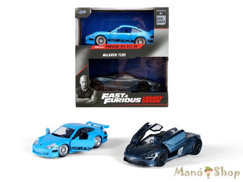 Fast & Furious - Brian's Porsche 911 GT3 RS - McLaren 720S  Twin Pack - Jada Toys