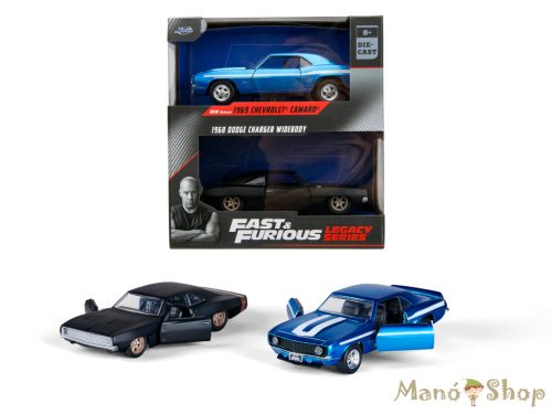 Fast & Furious - 1969 Chevrolet Camaro - 1968 Dodge Charger Widebody Twin Pack - Jada Toys