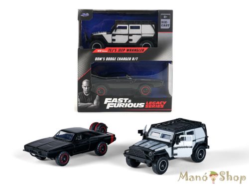 Fast & Furious - Tej's Jeep Wrangler - Dom's Dodge Charger R/T Twin Pack - Jada Toys