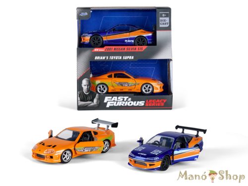 Fast & Furious - Han's 2001 Nissan Silvia S15 - Brian's Toyota Supra Twin Pack - Jada Toys