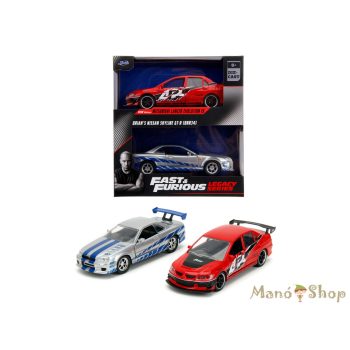   Fast & Furious - Sean's Mitshubishi Lancer Evolution IX - Brian's Nissan Skyline GT-R (BNR34) Twin Pack - Jada Toys