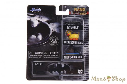 Nano Hollywood Rides - DC Batman kisautó 3 db-os NV-7 - Jada Toys
