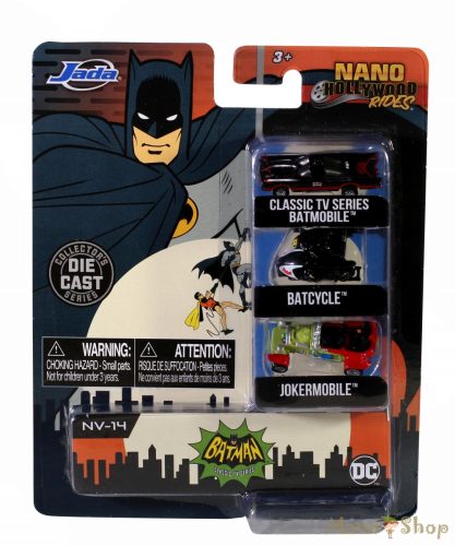 Nano Hollywood Rides - Batman kisautó 3 db-os NV-134 - Jada Toys