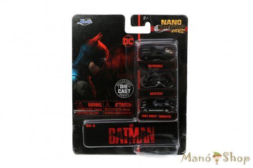 Nano Hollywood Rides - Batman kisautó 3 db-os NV-13 - Jada Toys