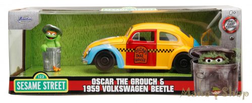 Seasame Street - Kukalakó Oszkár & 1959 Volkswagen Beetle - Jada Toys