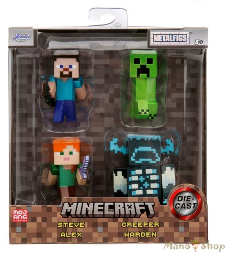 Minecraft fém figura szett - 4 db-os - Jada Toys