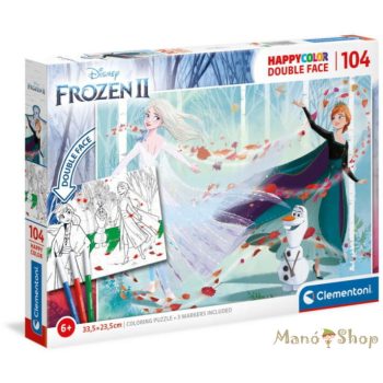  Clementoni - Színezhető kétoldalas puzzle - Jégvarázs 2 104 db-os Puzzle