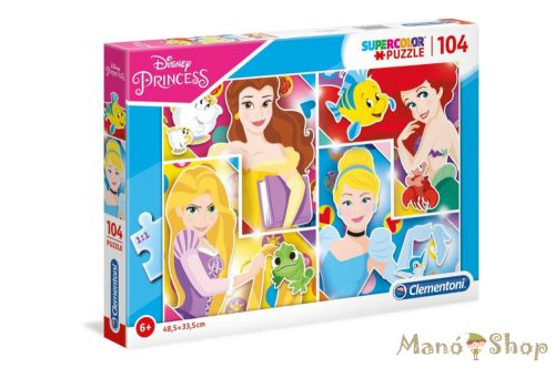 Clementoni - SuperColor - Disney Hercegnők 104 db-os Puzzle