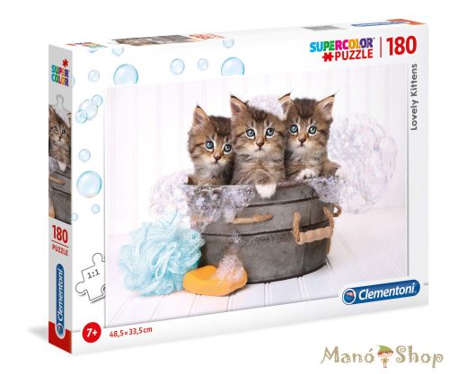 Clementoni - SuperColor - Lovely Kittens - Cuki cicák 180 db-os Puzzle
