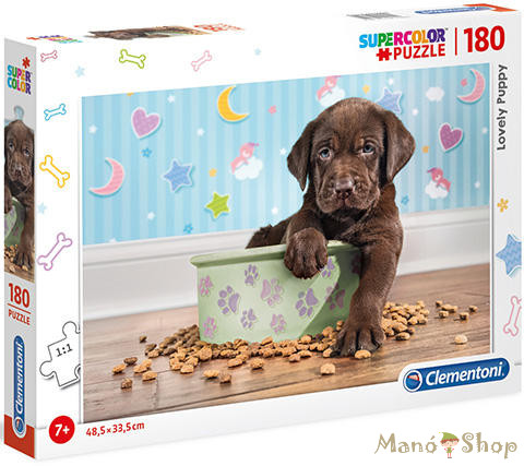 Clementoni - SuperColor - Imádnivaló kutyakölyök 180 db-os Puzzle