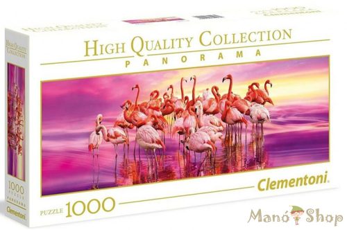Clementoni - Panoráma Puzzle - Flamingók 1000 db-os