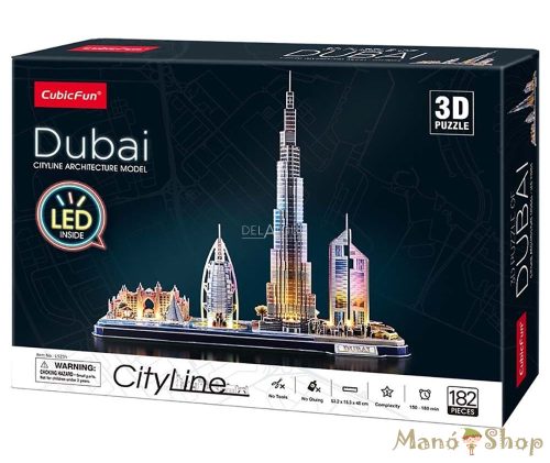 CubicFun - 3D puzzle City Line Dubai LED-es