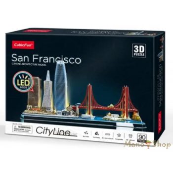 CubicFun - 3D puzzle City Line LED-es San Francisco