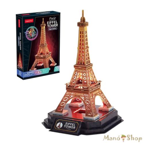 CubicFun - 3D puzzle világítós Eiffel torony