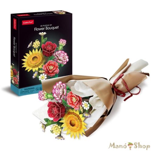 CubicFun - 3D puzzle - Vegyes virágcsokor