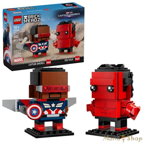 LEGO® BrickHeadz - Amerika Kapitány és Vörös Hulk figurák (40668)