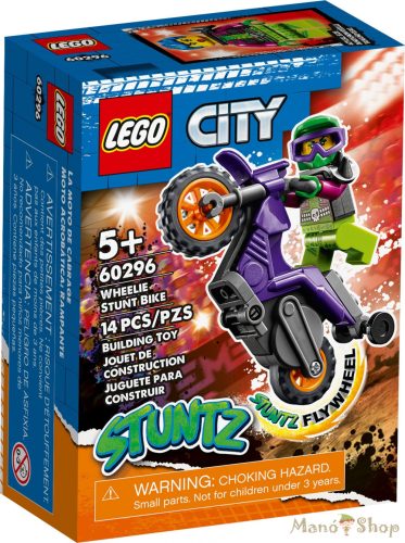 LEGO City - Wheelie kaszkadőr motorkerékpár 60296