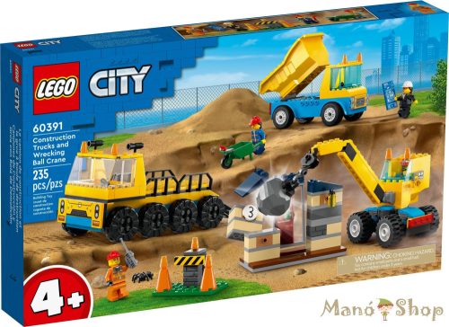 LEGO City - Építőipari teherautók és bontógolyós daru