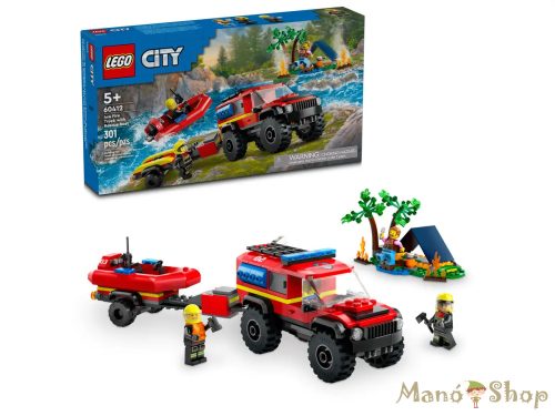 LEGO® City - 4x4 Tűzoltóautó mentőcsónakkal