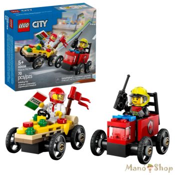   LEGO® City - Pizzásautó vs. tűzoltóautó versenyautós csomag (60458)