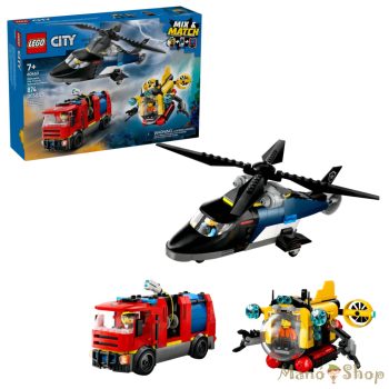   LEGO® City - Helikopter tűzoltóautó és tengeralattjáró egy csomagban (60462)