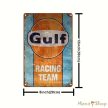 Gulf Racing Team Vintage Fém Tábla