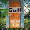Gulf Racing Team Vintage Fém Tábla