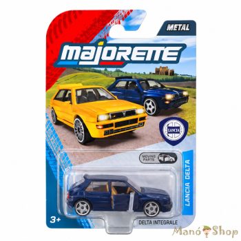   Majorette : Lancia Delta HF Integrale sötétkék fém kisautó nyitható ajtókkal 1/64