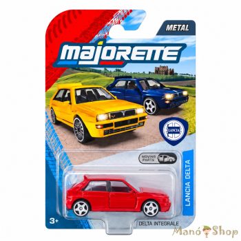   Majorette : Lancia Delta HF Integrale piros fém kisautó nyitható ajtókkal 1/64