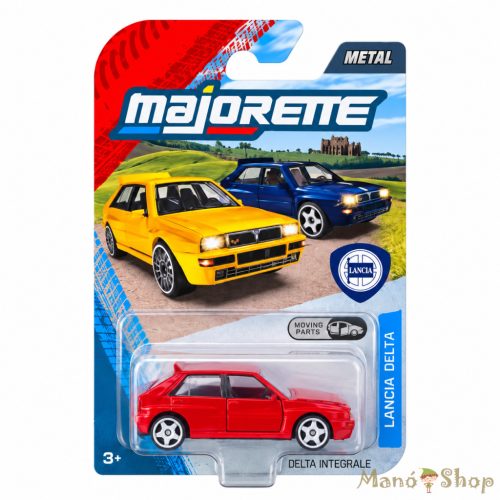 Majorette : Lancia Delta HF Integrale piros fém kisautó nyitható ajtókkal 1/64