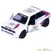 Majorette : Lancia Delta HF Integrale fehér rali fém kisautó nyitható ajtókkal 1/64