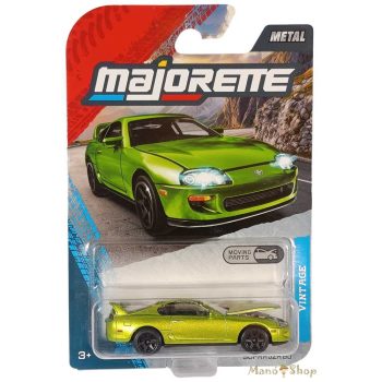   Majorette - Vintage Toyota Supra JZA80 almazöld metál kisautó nyitható motorháztetővel